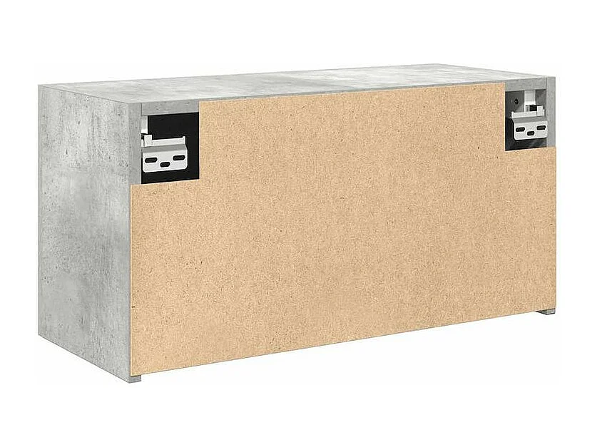 Armoire murale de bain gris béton 60x25x30 bois d'ingénierie