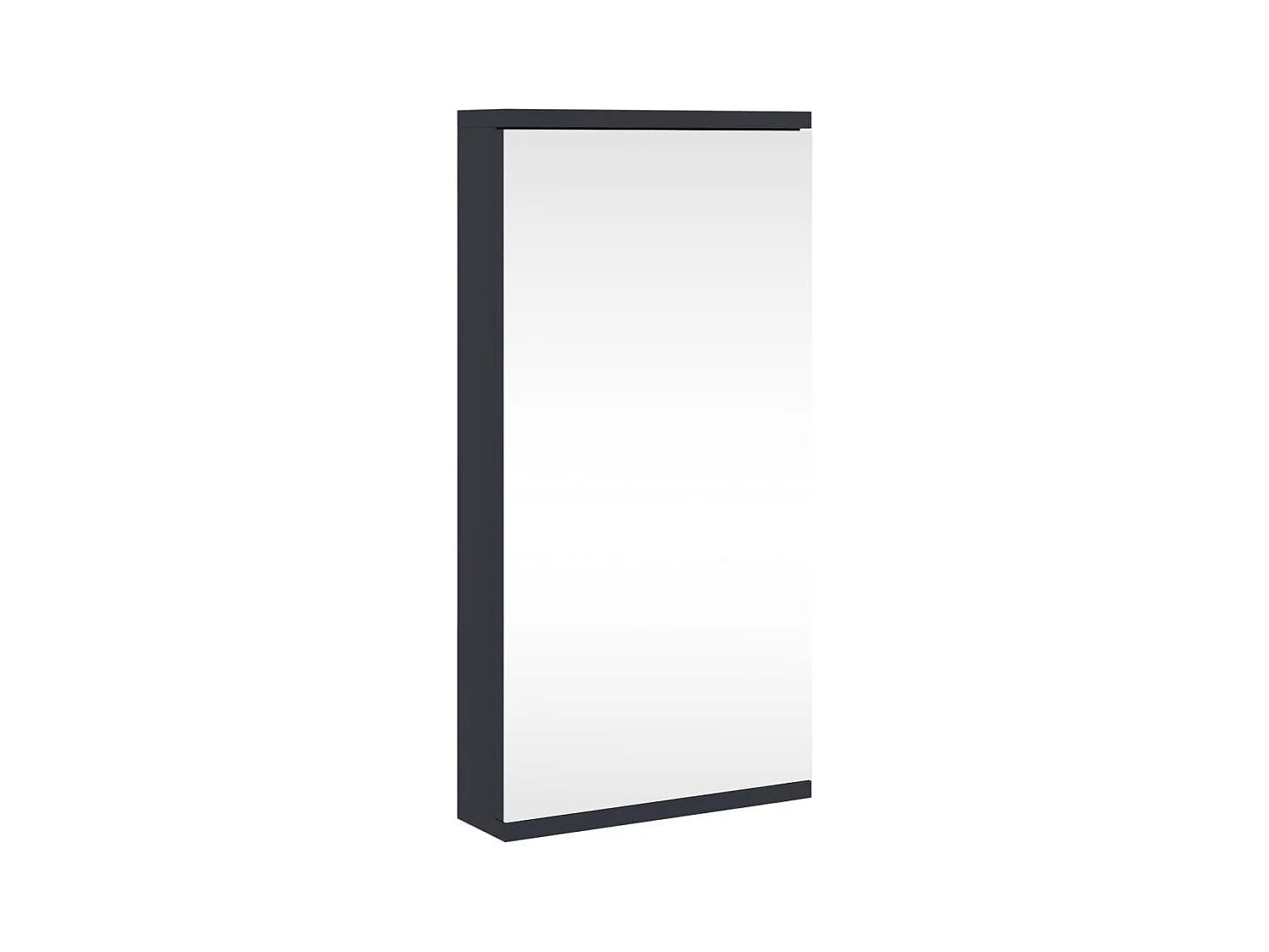 Armoire de bain à miroir d'angle gris 30x24x60