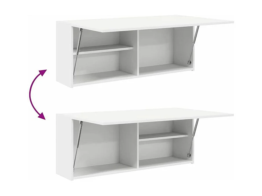 Armoire murale de bain blanc 100x25x40 bois d'ingénierie