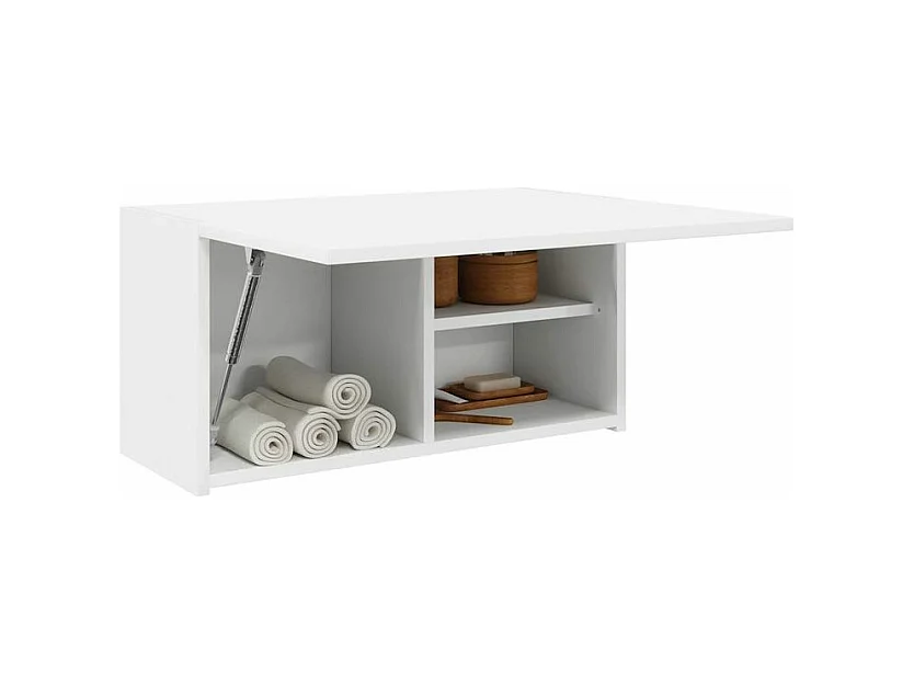 Armoire murale de bain blanc 60x25x30 bois d'ingénierie