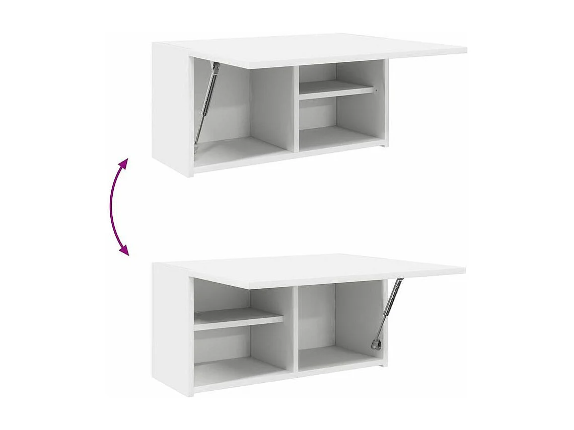 Armoire murale de bain blanc 60x25x30 bois d'ingénierie