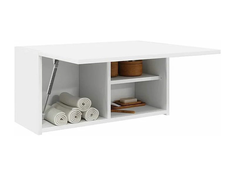 Armoire murale de bain blanc 60x25x30 bois d'ingénierie