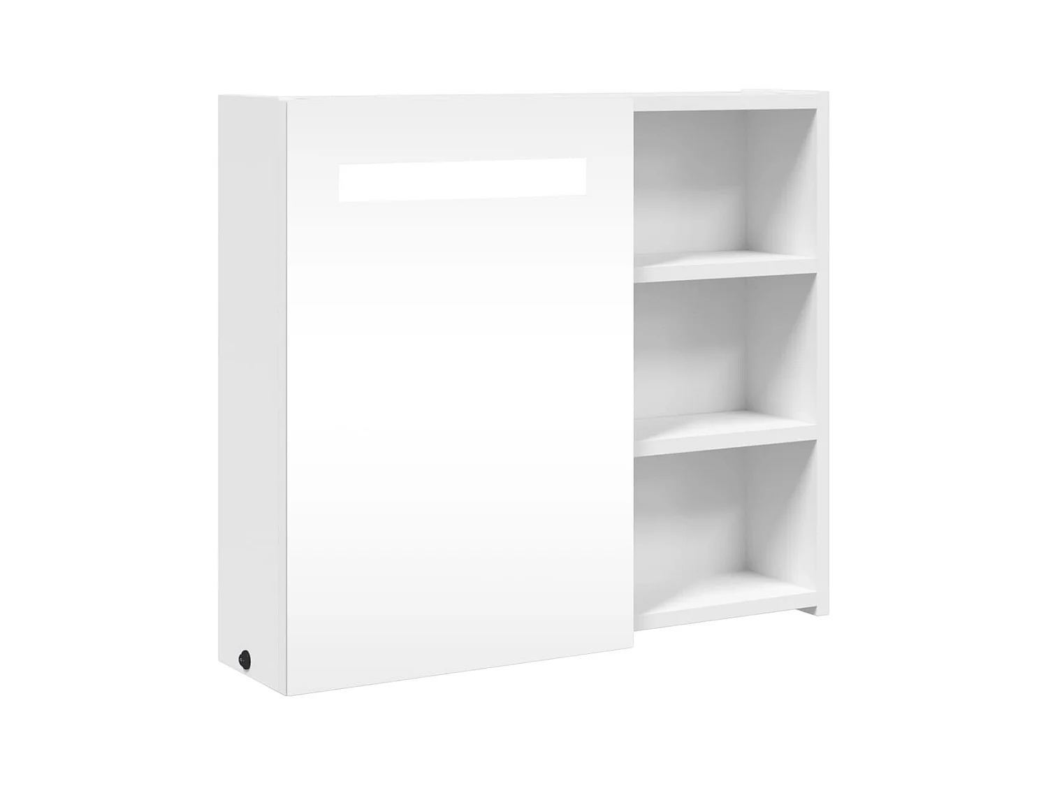 Armoire de salle de bain à miroir avec LED blanc 60x13x52
