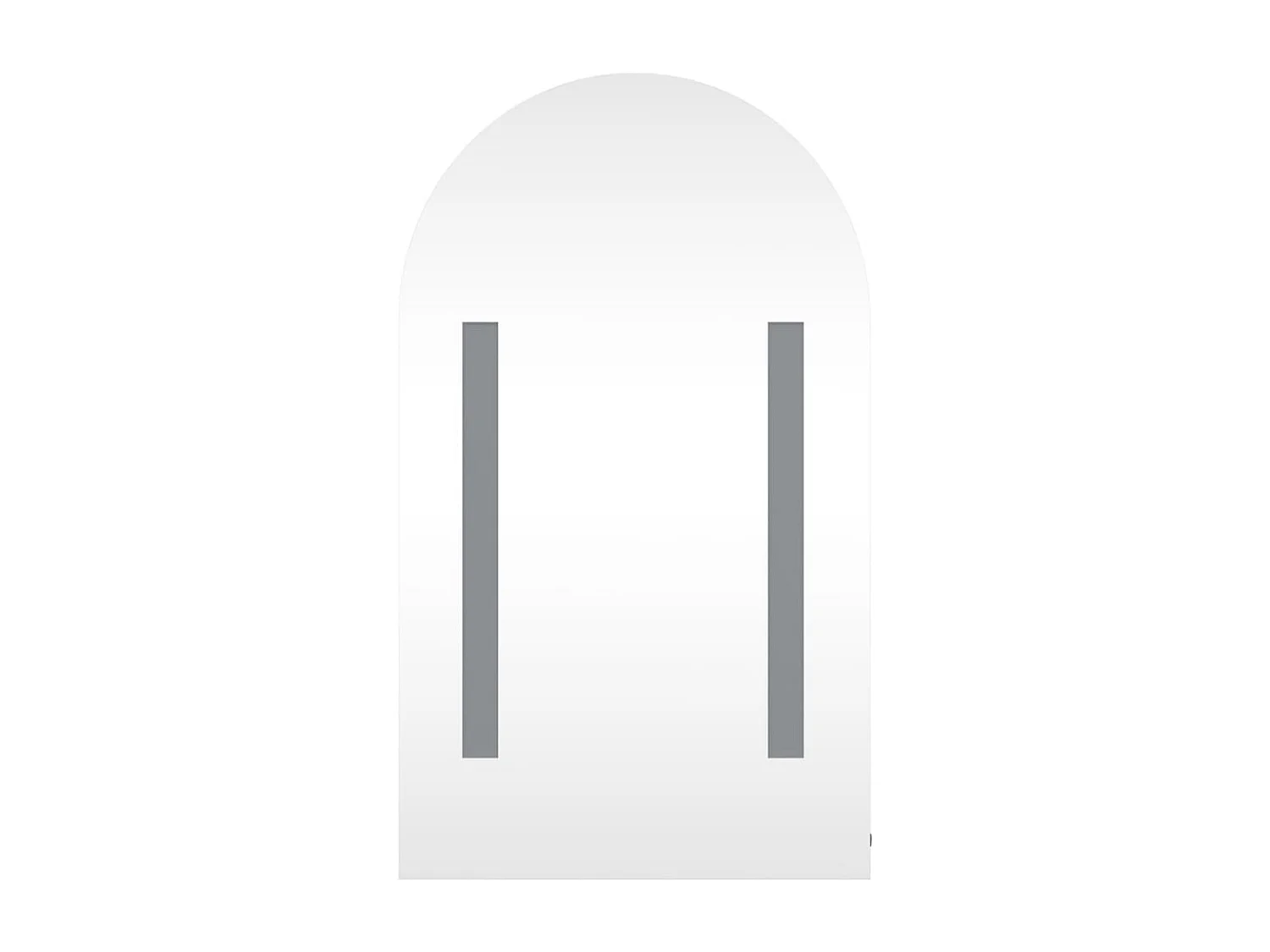 Armoire de bain à miroir avec LED arquée noir 42x13x70