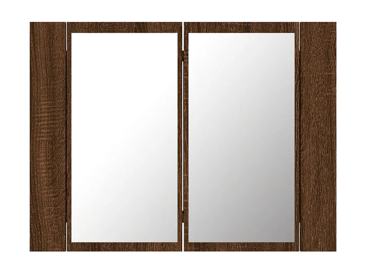 Armoire à miroir LED Chêne marron 60x12x45 Bois d'ingénierie