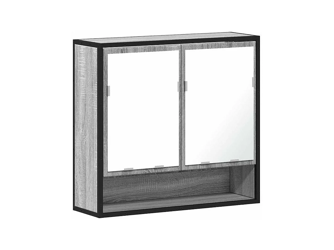 Armoire à miroir de salle de bain sonoma gris bois d’ingénierie