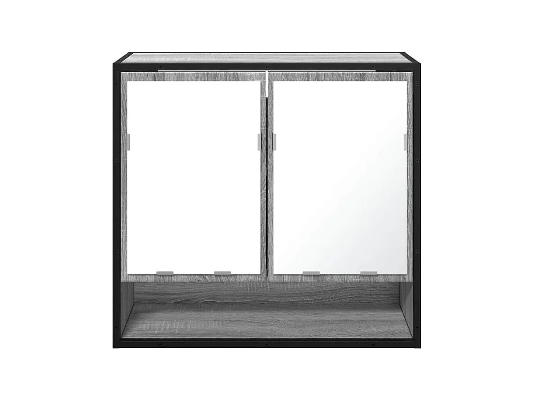 Armoire à miroir de salle de bain sonoma gris bois d’ingénierie