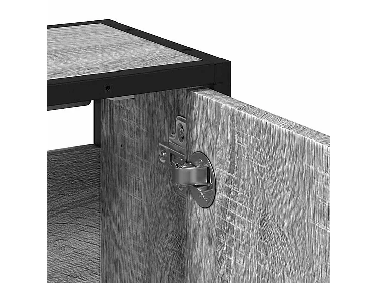 Armoire à miroir de salle de bain sonoma gris bois d’ingénierie