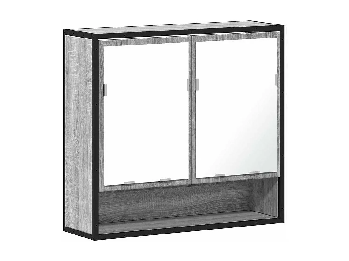 Armoire à miroir de salle de bain sonoma gris bois d’ingénierie