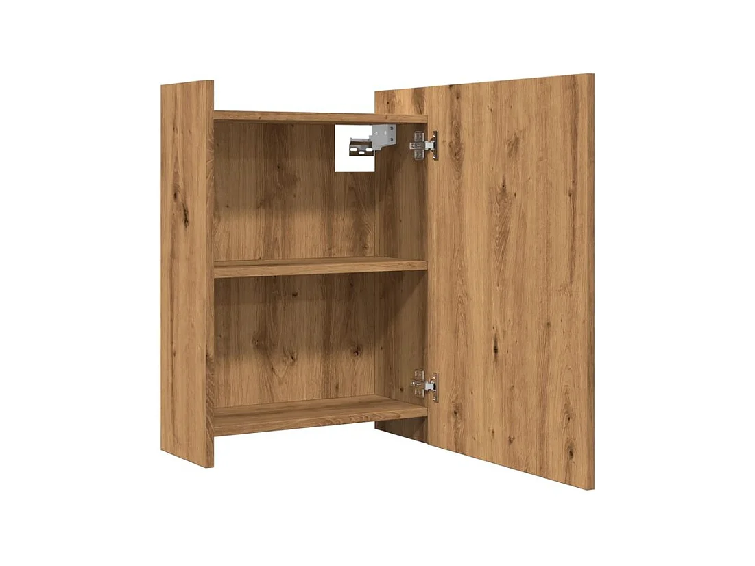 Armoire à miroir salle de bain chêne artisanal 62,5x20,5x64