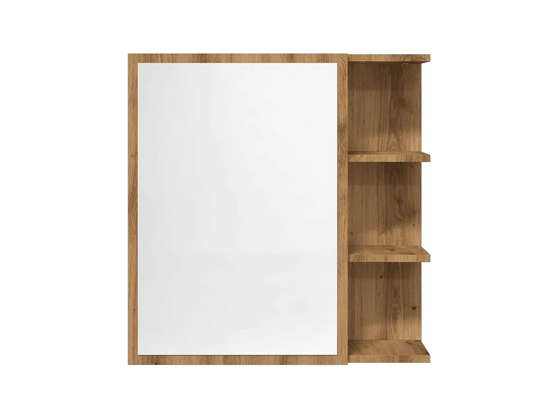 Armoire à miroir salle de bain chêne artisanal 62,5x20,5x64