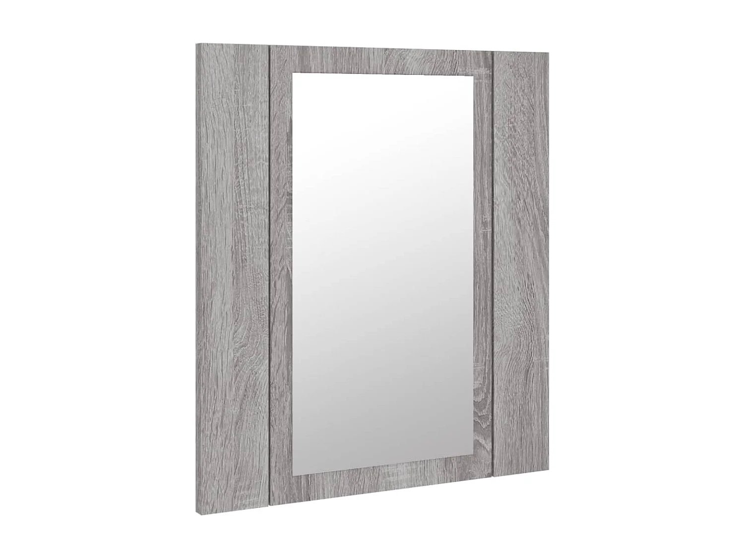 Armoire à miroir LED de salle de bain sonoma gris 40x12x45