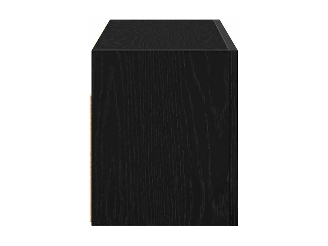 Armoire murale de bain noir 60x25x30 bois d'ingénierie