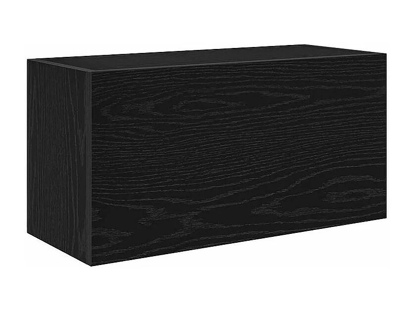 Armoire murale de bain noir 60x25x30 bois d'ingénierie