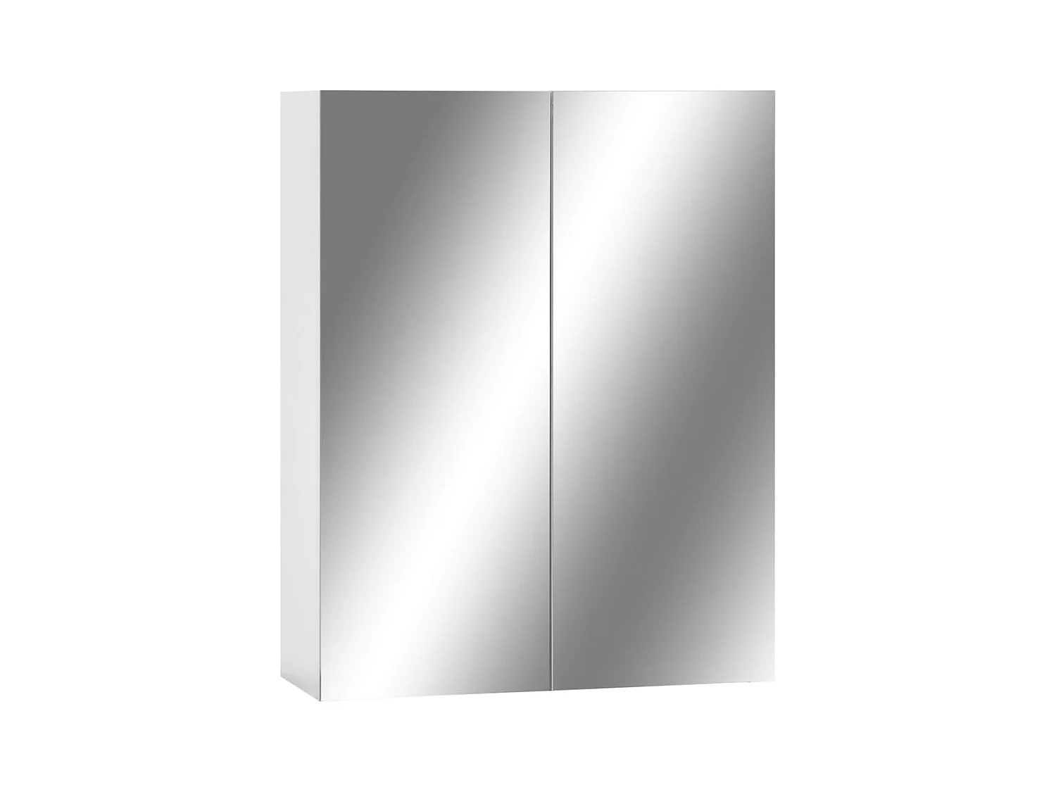 Armoire à miroir de salle de bain Blanc 60x15x75 MDF