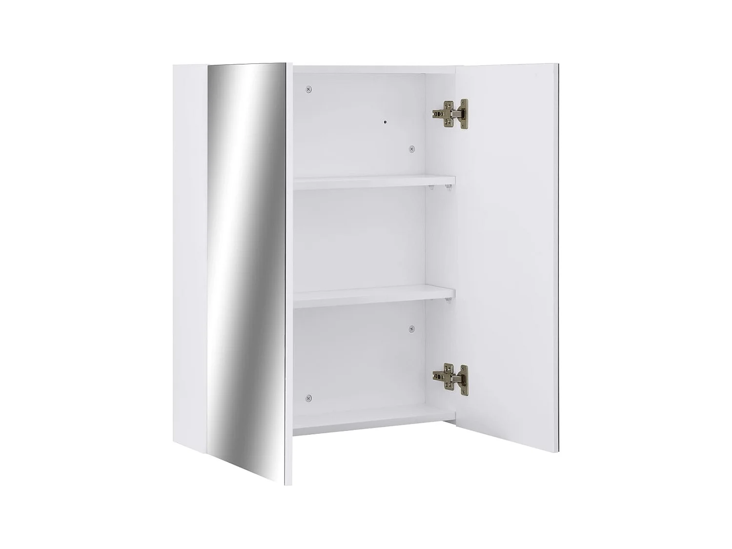 Armoire à miroir de salle de bain Blanc 60x15x75 MDF