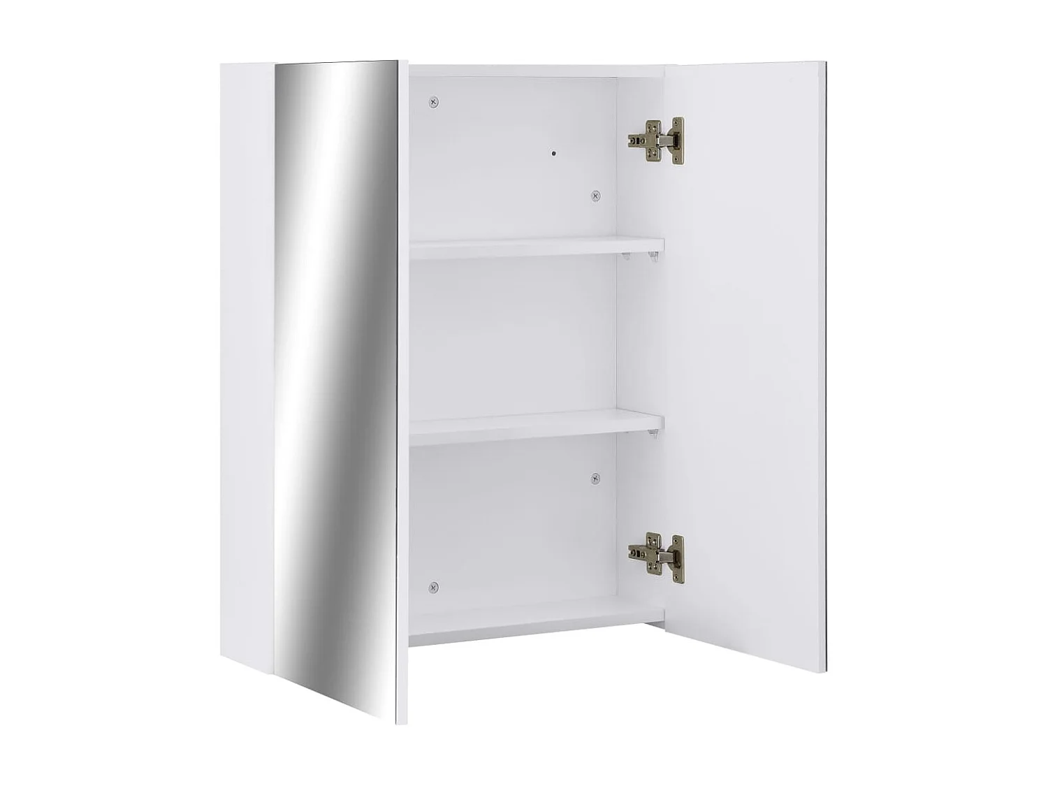 Armoire à miroir de salle de bain Blanc 60x15x75 MDF