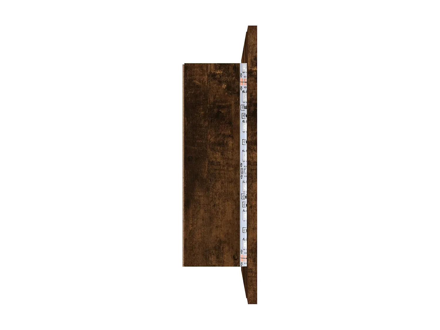 Armoire à miroir LED Chêne fumé 60x12x45 Bois d'ingénierie