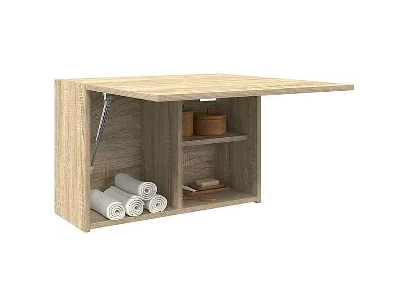 Armoire murale de bain chêne sonoma 60x25x40 bois ingénierie