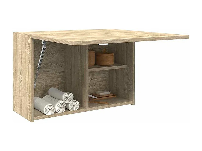 Armoire murale de bain chêne sonoma 60x25x40 bois ingénierie