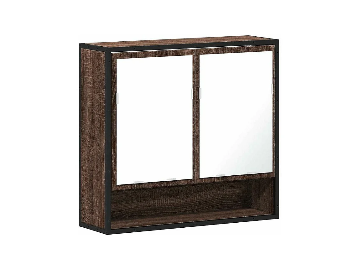 Armoire à miroir de salle de bain chêne marron bois ingénierie
