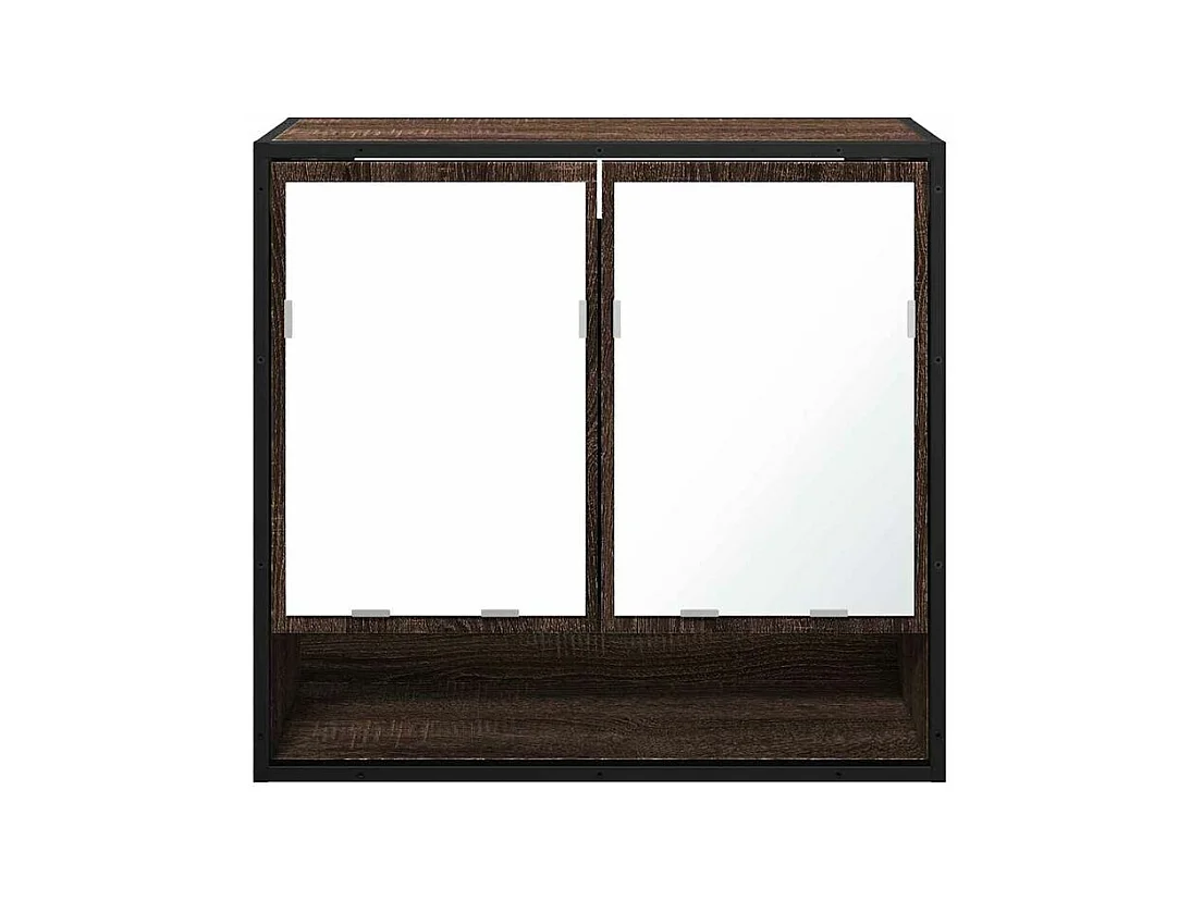 Armoire à miroir de salle de bain chêne marron bois ingénierie