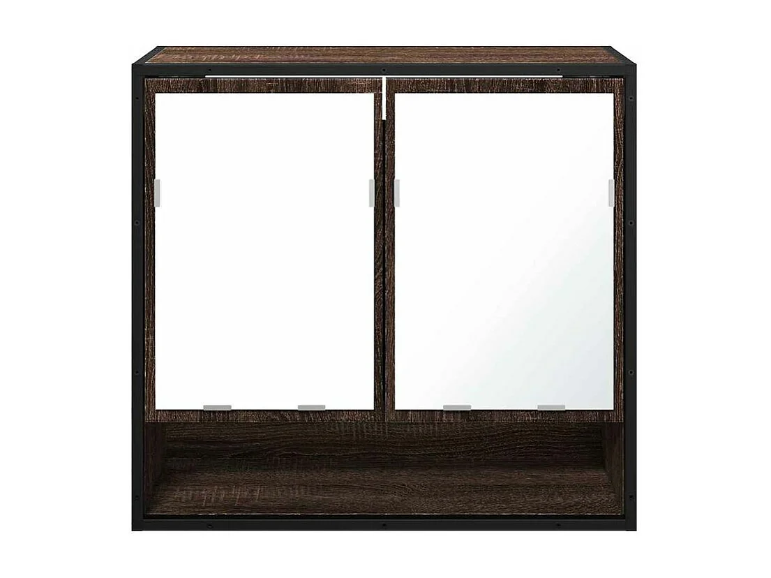 Armoire à miroir de salle de bain chêne marron bois ingénierie