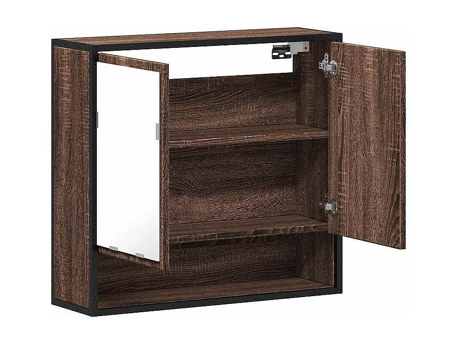 Armoire à miroir de salle de bain chêne marron bois ingénierie
