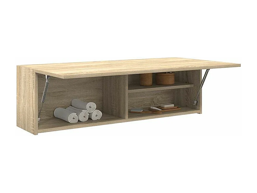 Armoire murale de bain chêne sonoma 100x25x30 bois ingénierie