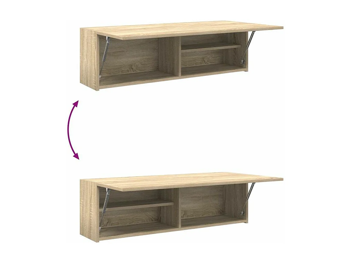 Armoire murale de bain chêne sonoma 100x25x30 bois ingénierie