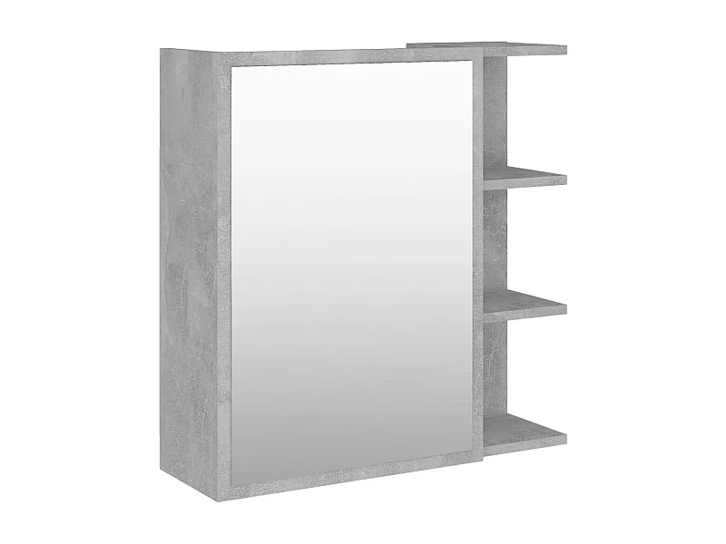 Armoire à miroir de bain Gris béton 62,5x20,5x64