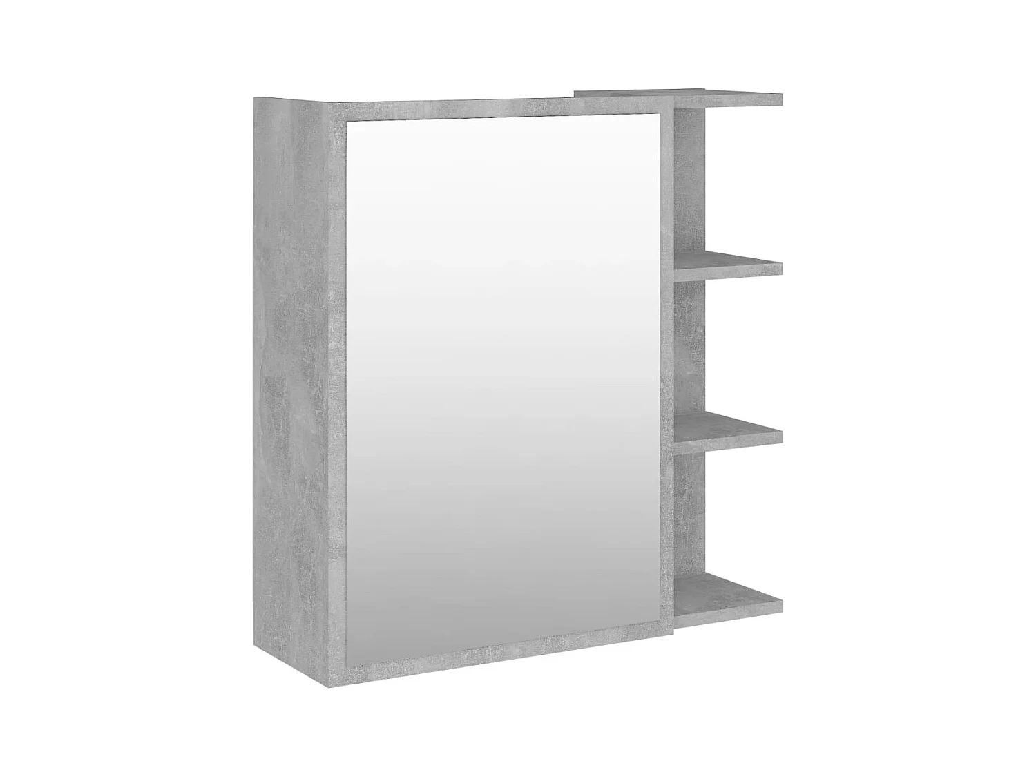 Armoire à miroir de bain Gris béton 62,5x20,5x64