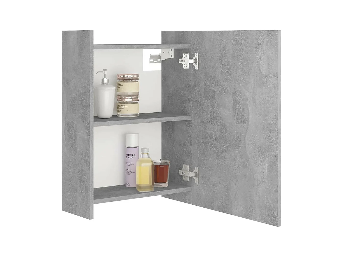 Armoire à miroir de bain Gris béton 62,5x20,5x64