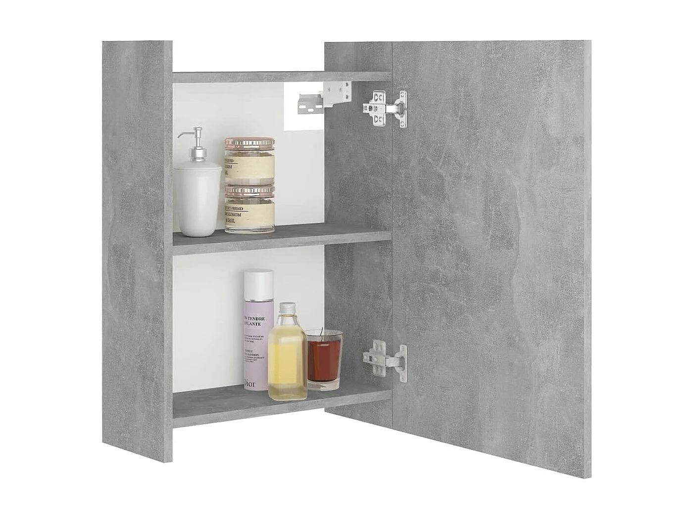 Armoire à miroir de bain Gris béton 62,5x20,5x64
