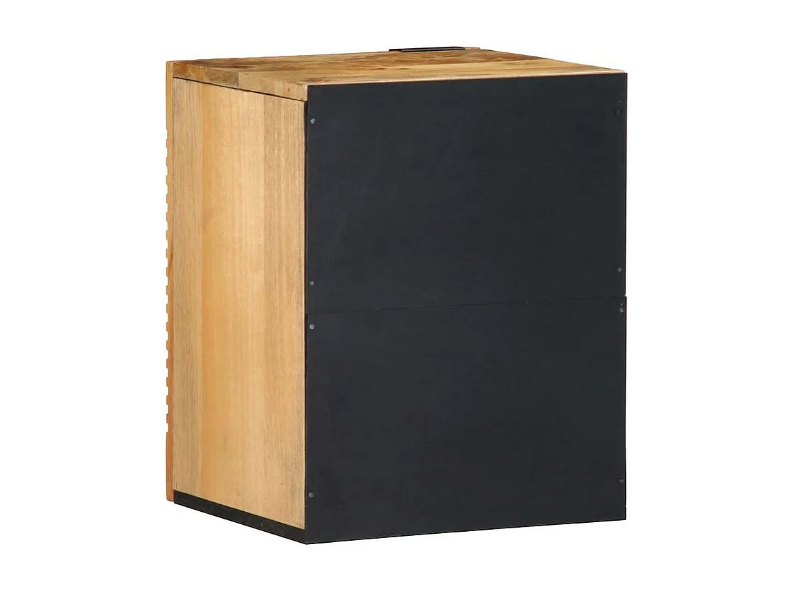 Armoire de salle de bain suspendue marron bois massif manguier
