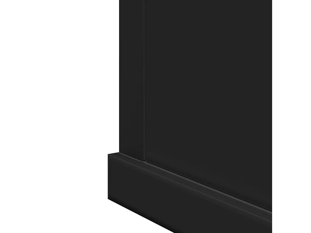 Armoire à miroir de salle de bain noir bois d'ingénierie