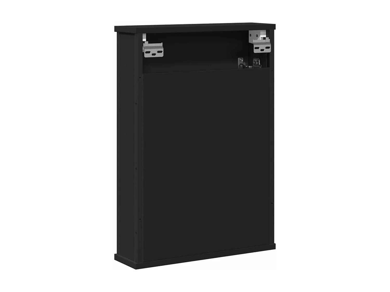 Armoire à miroir de salle de bain noir bois d'ingénierie