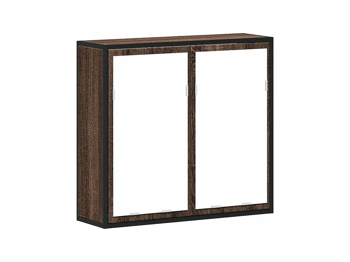 Armoire à miroir de salle de bain chêne marron bois ingénierie
