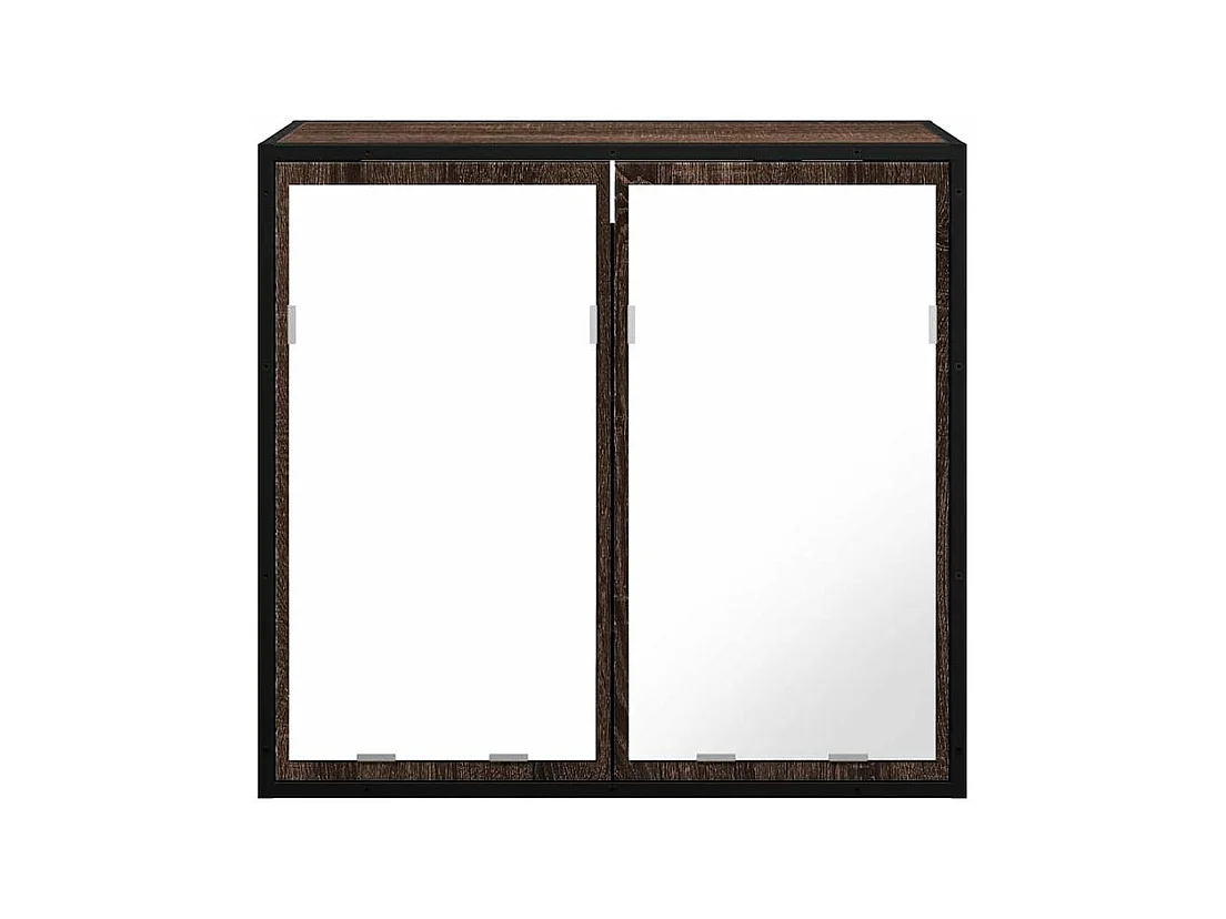 Armoire à miroir de salle de bain chêne marron bois ingénierie