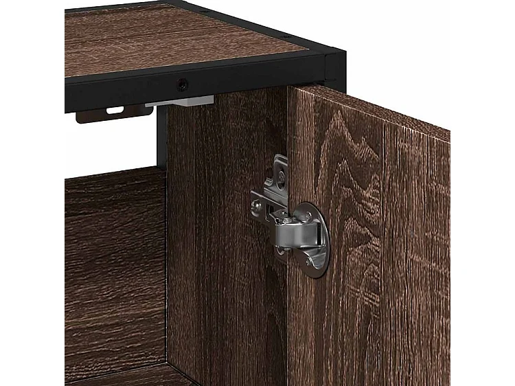 Armoire à miroir de salle de bain chêne marron bois ingénierie