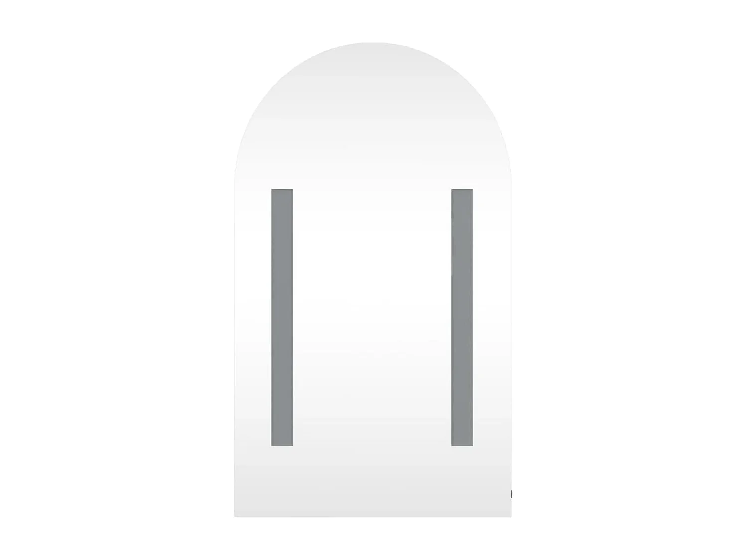 Armoire de bain à miroir avec LED arquée gris 42x13x70