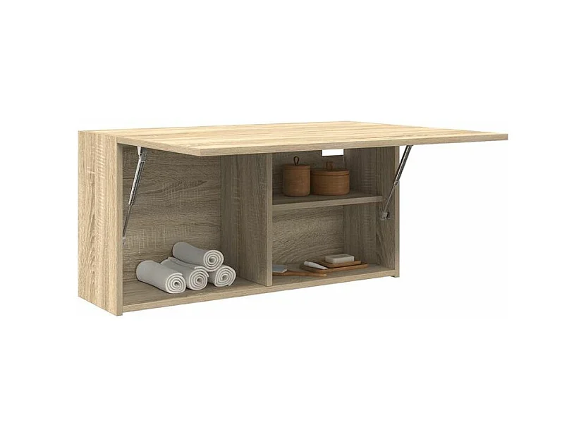 Armoire murale de bain chêne sonoma 80x25x40 bois ingénierie