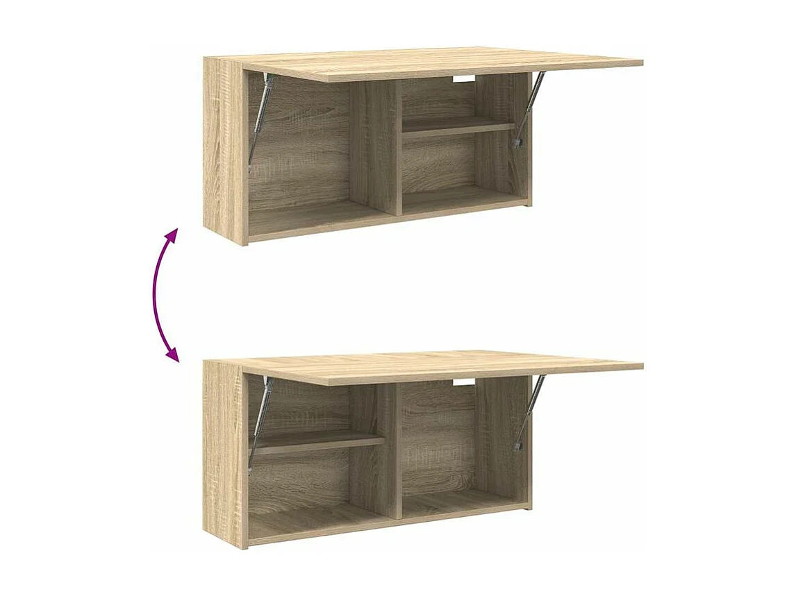 Armoire murale de bain chêne sonoma 80x25x40 bois ingénierie