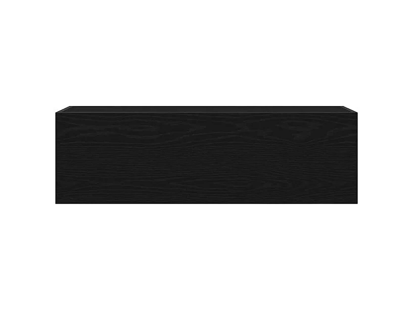 Armoire murale de bain noir 100x25x30 bois d'ingénierie