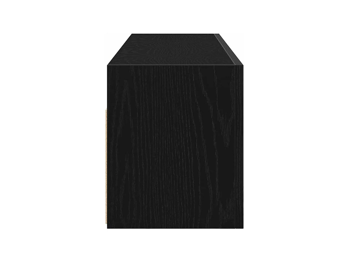 Armoire murale de bain noir 100x25x30 bois d'ingénierie