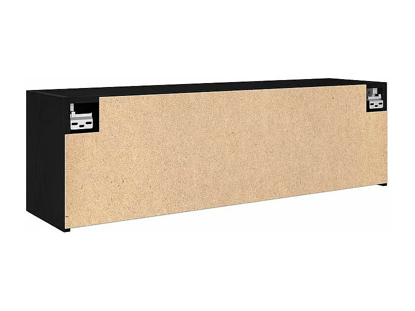 Armoire murale de bain noir 100x25x30 bois d'ingénierie