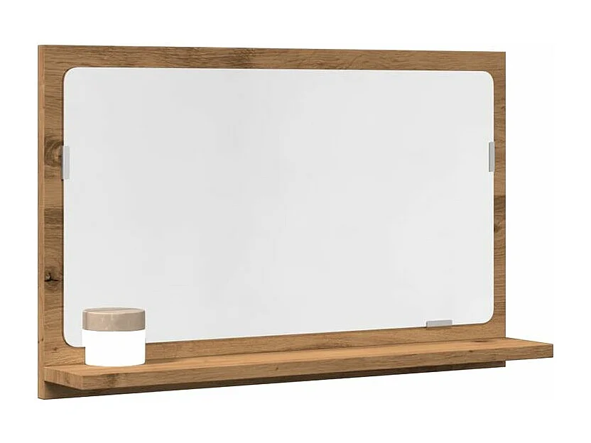 Armoire à miroir de salle de bain chêne artisanal 60x11x37