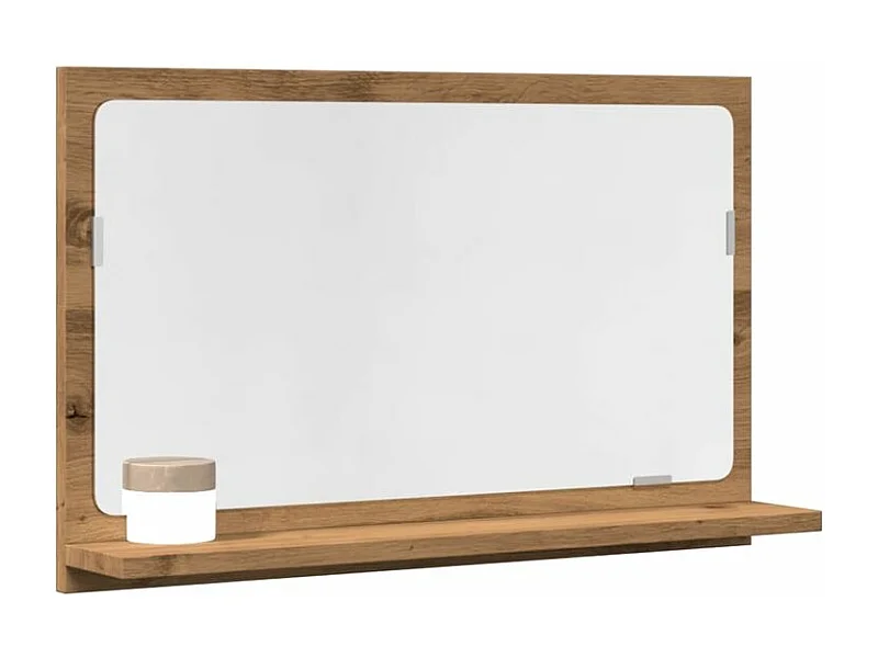 Armoire à miroir de salle de bain chêne artisanal 60x11x37