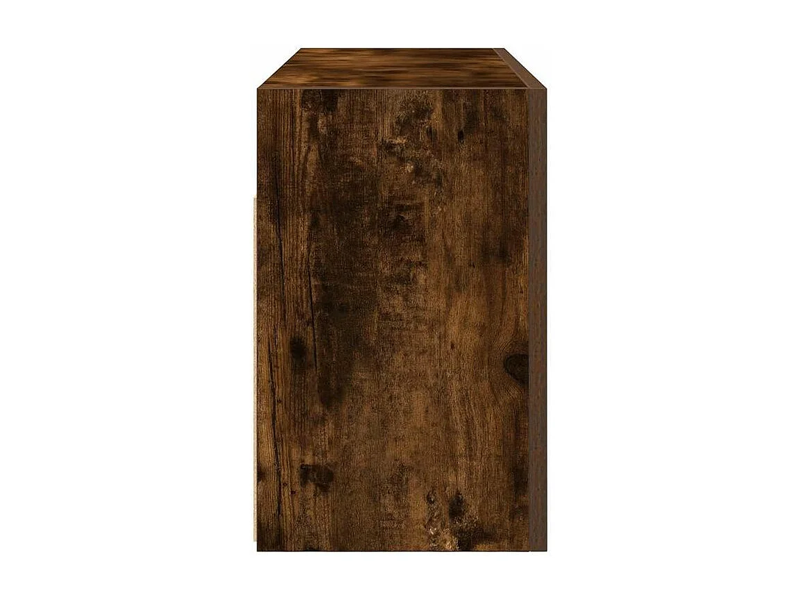 Armoire murale de bain chêne fumé 80x25x40 bois d'ingénierie