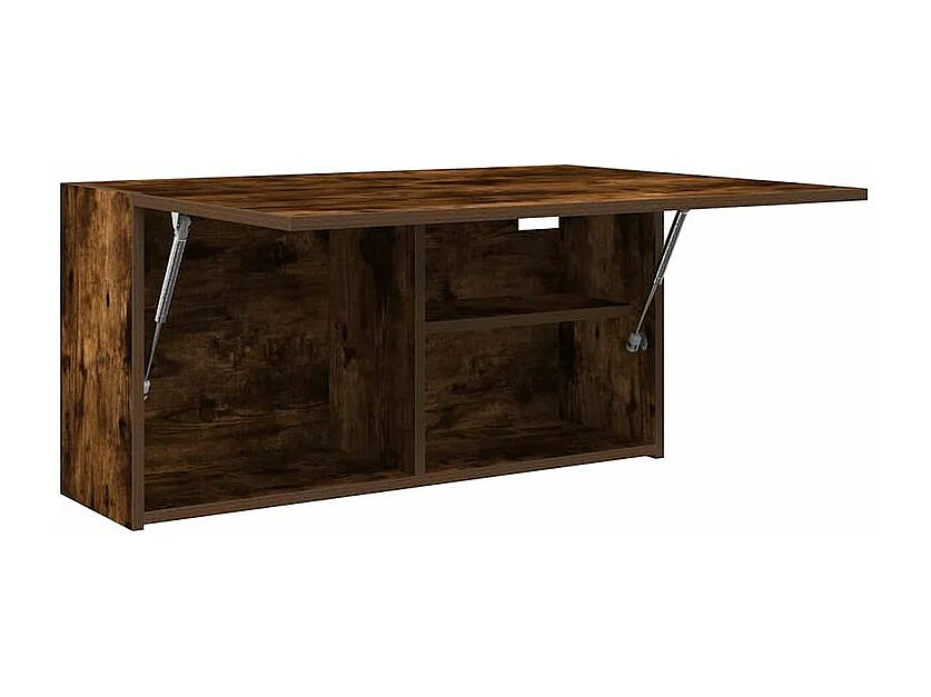 Armoire murale de bain chêne fumé 80x25x40 bois d'ingénierie